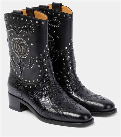 gucci bottine|Gucci cowboy boots.